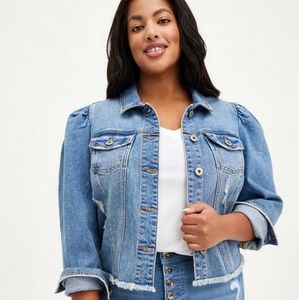 Torrid Cropped Denim Jacket